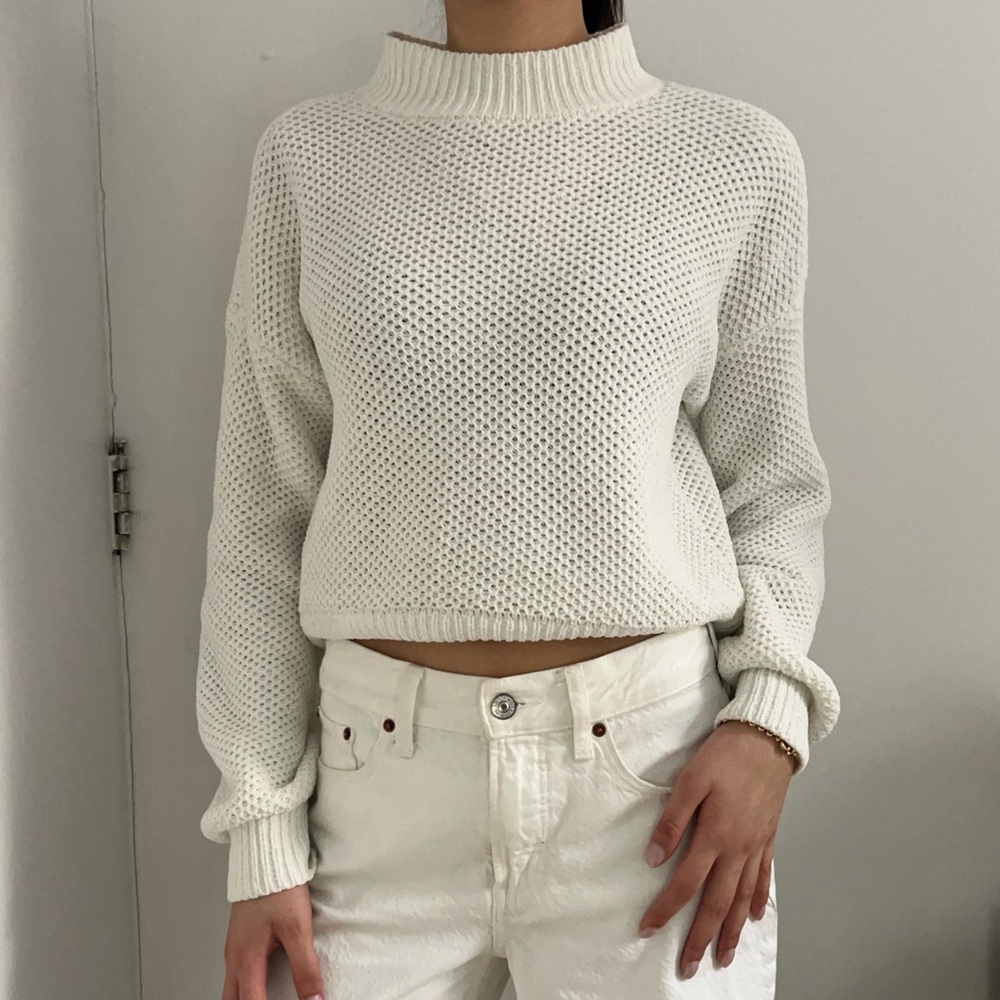Hollister Open-Weave Crewneck Sweater